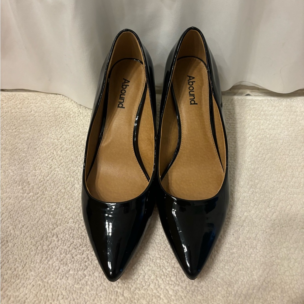 Black patent heels